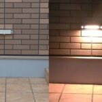足元灯
転ばぬ先の杖（灯り）を設置。温かい電球色です。冬場に向けて早めの「温か」を設置しました。